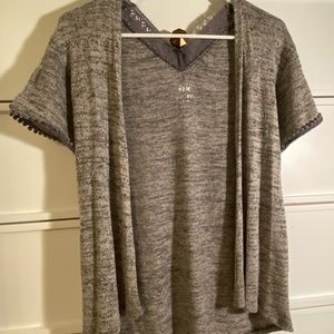 Girls Justice grey cardigan, size 10